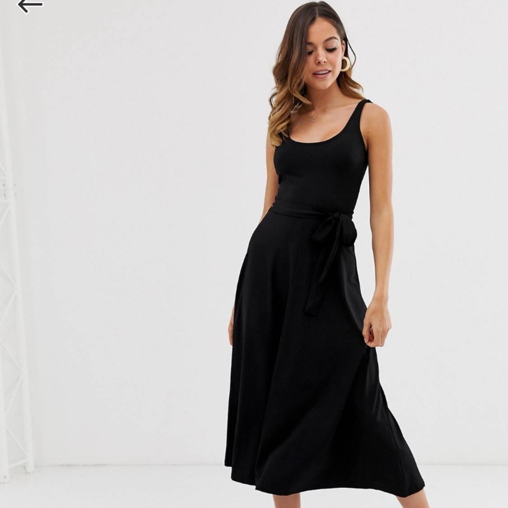 ASOS Warehouse Maxi Swing with Tie Waist Dress
